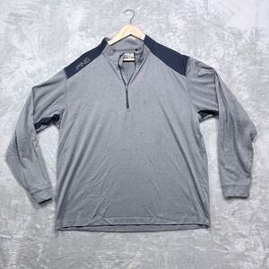 Ping Quarter Zip Pullover Mens XL Gray Navy Blue Sensorcool Performance Golf Top